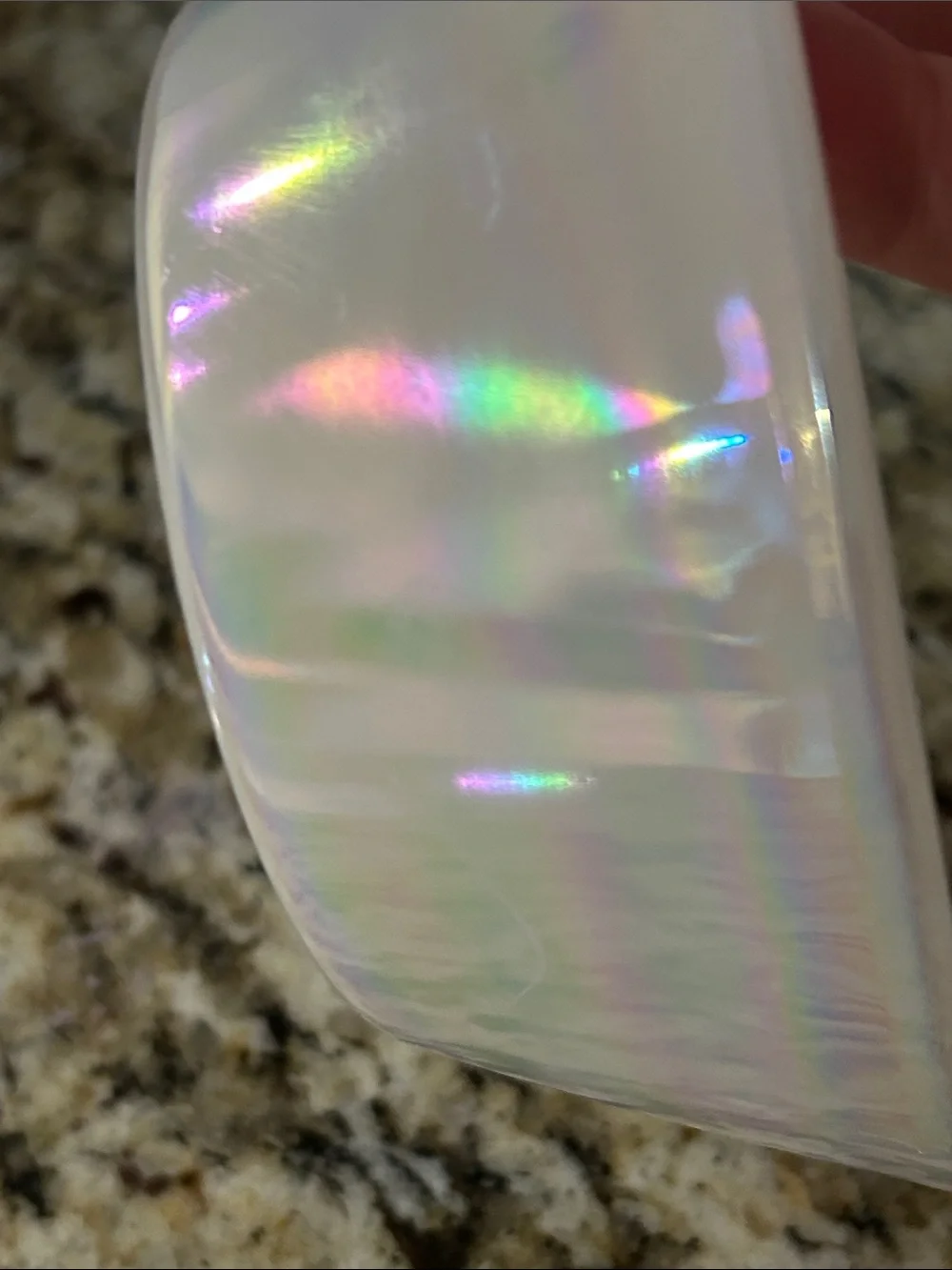 Vintage Federal Moonglow Iridescent White Ceramic Serving Bowl